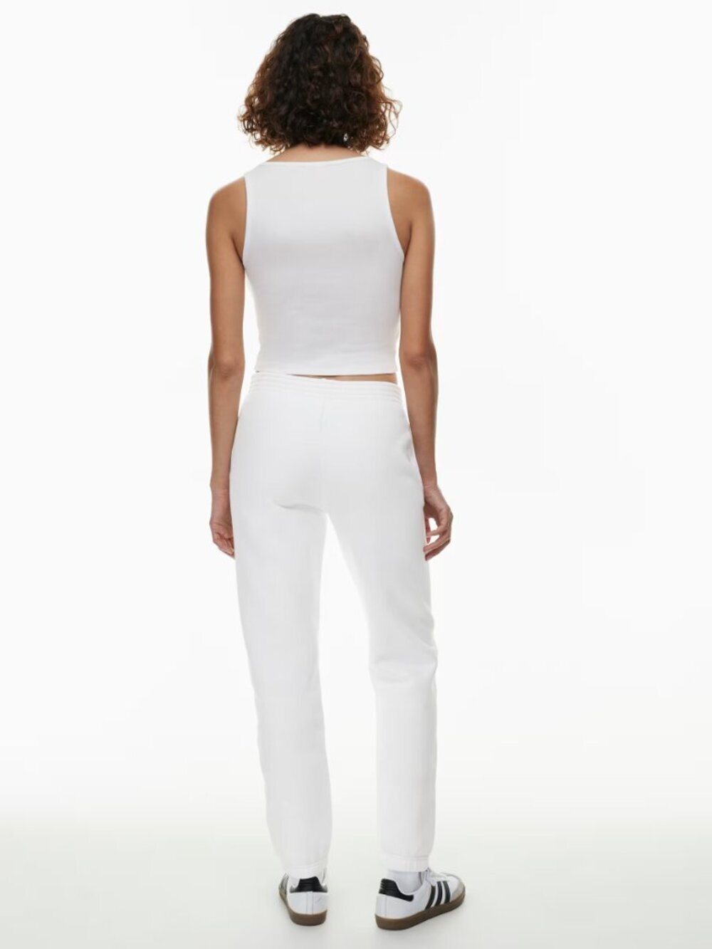 Aritzia TNA White Cozy Fleece Mid Rise Perfect Fit Jogger Sweatpants, Size XS - Picture 14 of 15